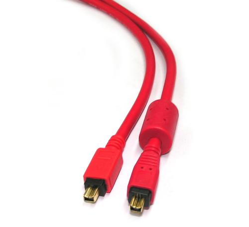 IEEE 1394 4P-4P Fire Wire Red 1.8m